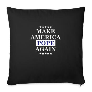 Make America POPE again - blue stars - Sofakissenbezug 45 x 45 cm - Schwarz - Vorne