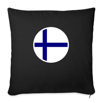 Finland Flag Flag - Sofa pillowcase 17,3'' x 17,3'' (45 x 45 cm) - black - Front