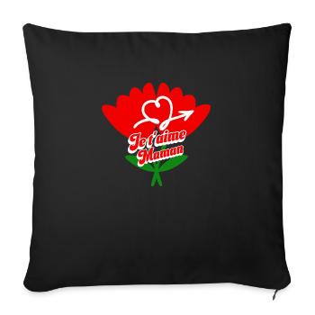 I Love You Mom Mother's Day - Sofa pillowcase 17,3'' x 17,3'' (45 x 45 cm) - black - Front