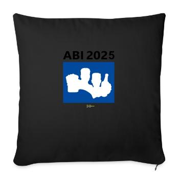 Bier Liga Logo ABI 2025 Blau 2 - Sofakissenbezug 45 x 45 cm - Schwarz - Vorne