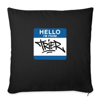 Trier Germany Graffiti - Sofa pillowcase 17,3'' x 17,3'' (45 x 45 cm) - black - Front