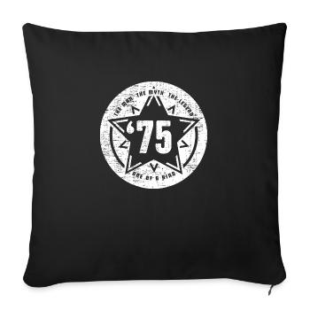 '75 - 1975 - Sofa pillowcase 17,3'' x 17,3'' (45 x 45 cm) - black - Front