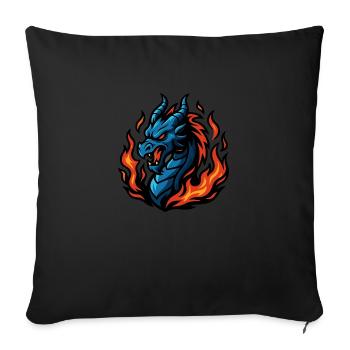Dragon – Blaze Fury | Urban Zodiac Mascot - Sofa pillowcase 17,3'' x 17,3'' (45 x 45 cm) - black - Front