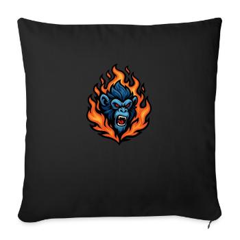 Monkey – Sky Jumper | Urban Zodiac Mascot - Sofa pillowcase 17,3'' x 17,3'' (45 x 45 cm) - black - Front