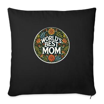 Die beste Mutter der Welt - Sofakissenbezug 45 x 45 cm - Schwarz - Vorne