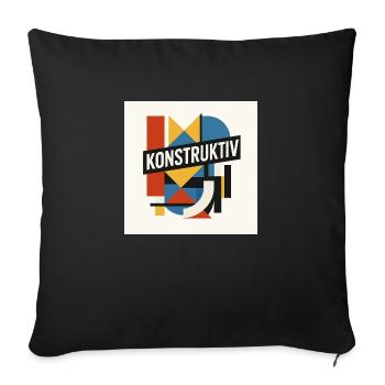 constructive - Sofa pillowcase 17,3'' x 17,3'' (45 x 45 cm) - black - Front