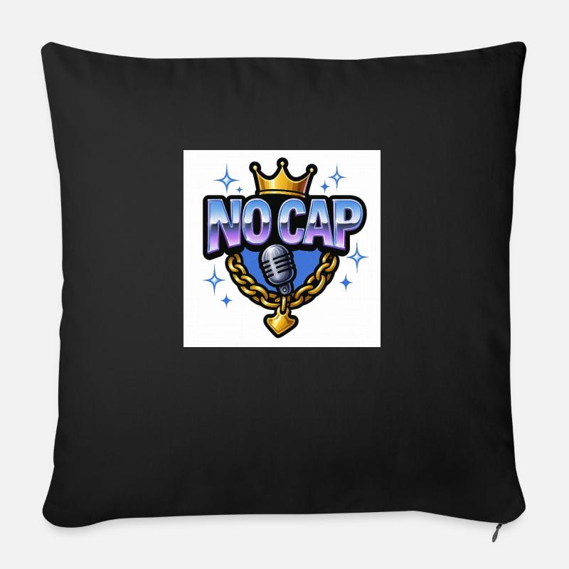 image not cap - Sofa pillowcase 17,3'' x 17,3'' (45 x 45 cm) - black