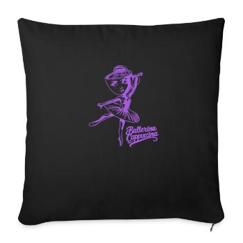 Ballerina Cappuccina - Purple - Sofa pillowcase 17,3'' x 17,3'' (45 x 45 cm) - black - Front
