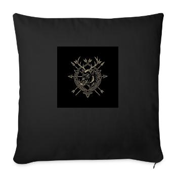 Chasse - Housse de coussin décorative 45 x 45 cm - noir - Devant