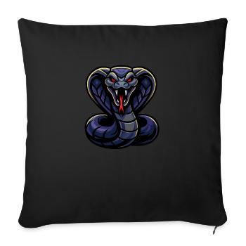 Cobra – Blaze Fury | Urban Zodiac Mascot - Sofa pillowcase 17,3'' x 17,3'' (45 x 45 cm) - black - Front