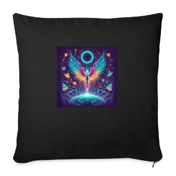 Fantasy Phoenix Dreamkeeper Ästhetische Produkte - Sofakissenbezug 45 x 45 cm - Schwarz - Vorne
