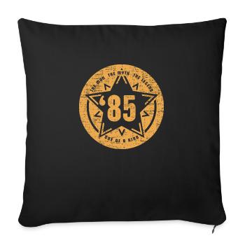 '85 - 1985 - Sofa pillowcase 17,3'' x 17,3'' (45 x 45 cm) - black - Front