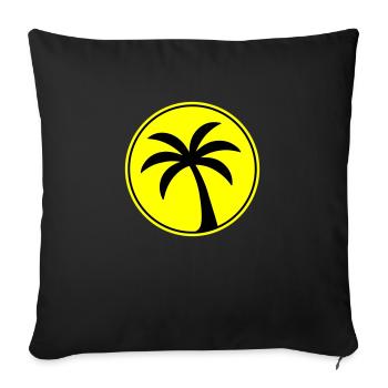 Palm tree icon beach - Sofa pillowcase 17,3'' x 17,3'' (45 x 45 cm) - black - Front