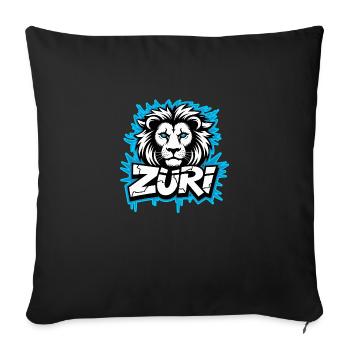 Zueri loewe graffiti - Sofakissenbezug 45 x 45 cm - Schwarz - Vorne