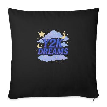 Y2k Fashion Clouds - Sofa pillowcase 17,3'' x 17,3'' (45 x 45 cm) - black - Front