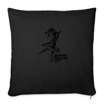Ballerina Cappuccina - Sofa pillowcase 17,3'' x 17,3'' (45 x 45 cm) - black - Front