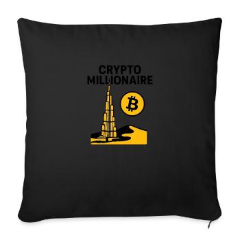 Crypto dubai - Sofakissenbezug 45 x 45 cm - Schwarz - Vorne