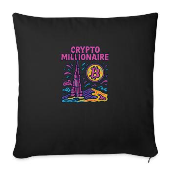 Dubai crypto - Sofakissenbezug 45 x 45 cm - Schwarz - Vorne