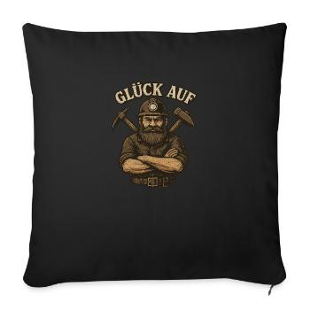 Ruhr area - Sofa pillowcase 17,3'' x 17,3'' (45 x 45 cm) - black - Front
