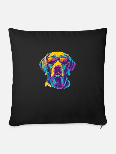 Labrador Retriever - Sofakissenbezug 45 x 45 cm - Schwarz