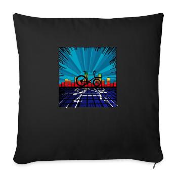 Sound Wave Cargo Bike Omnium - Sofa pillowcase 17,3'' x 17,3'' (45 x 45 cm) - black - Front