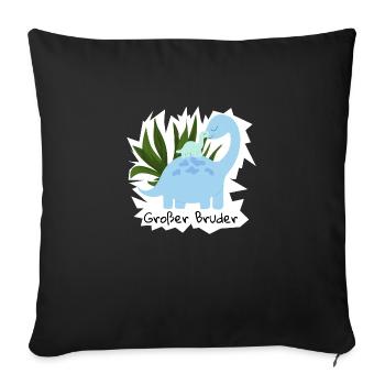 Grosser Bruder Dinosaurier - Sofakissenbezug 45 x 45 cm - Schwarz - Vorne