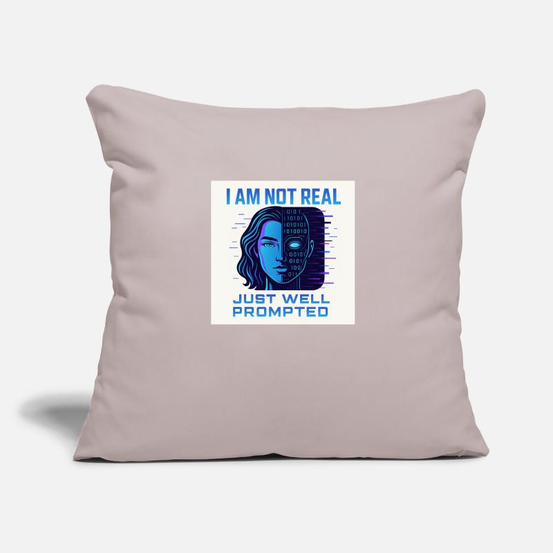 Half human, half digital Sofa pillowcase 17,3'' x 17,3'' (45 x 45 cm)