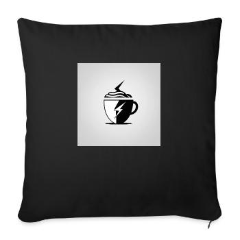 Tension Latte - Housse de coussin décorative 45 x 45 cm - noir - Devant