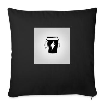 Infusion puissante - Housse de coussin décorative 45 x 45 cm - noir - Devant