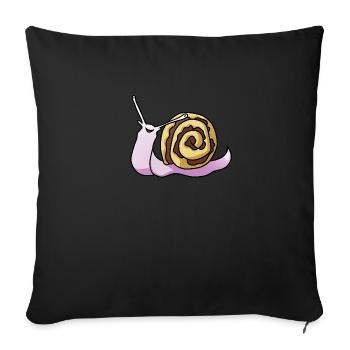 Cinnamon roll - Sofa pillowcase 17,3'' x 17,3'' (45 x 45 cm) - black - Front
