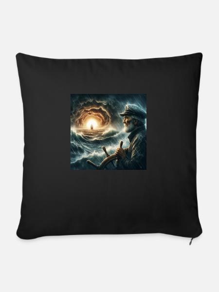 Matrose - Sofakissenbezug 45 x 45 cm - Schwarz