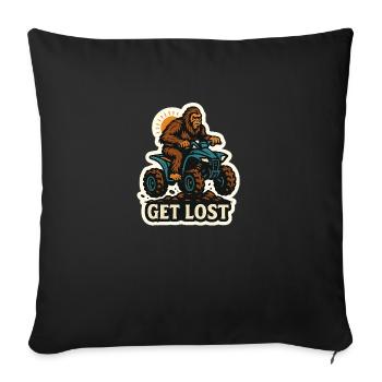 Get Lost Sasquatch - Sofa pillowcase 17,3'' x 17,3'' (45 x 45 cm) - black - Front