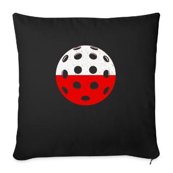 Pickleball Pologne - Housse de coussin décorative 45 x 45 cm - noir - Devant