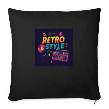 Retro Style – Mixtape Edition - Sofakissenbezug 45 x 45 cm - Schwarz - Vorne