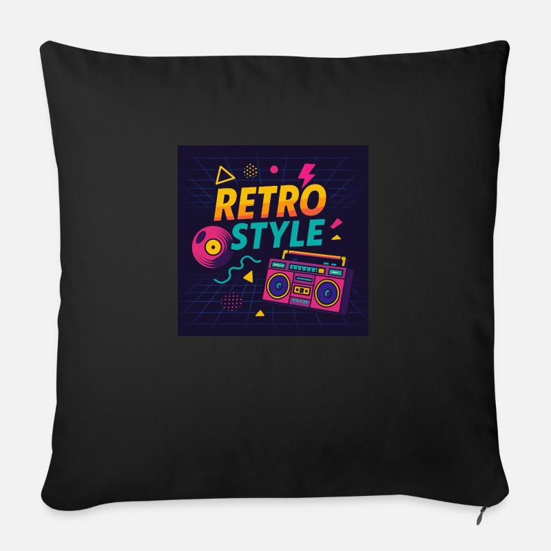 Retro Style – Mixtape Edition - Sofakissenbezug 45 x 45 cm - Schwarz