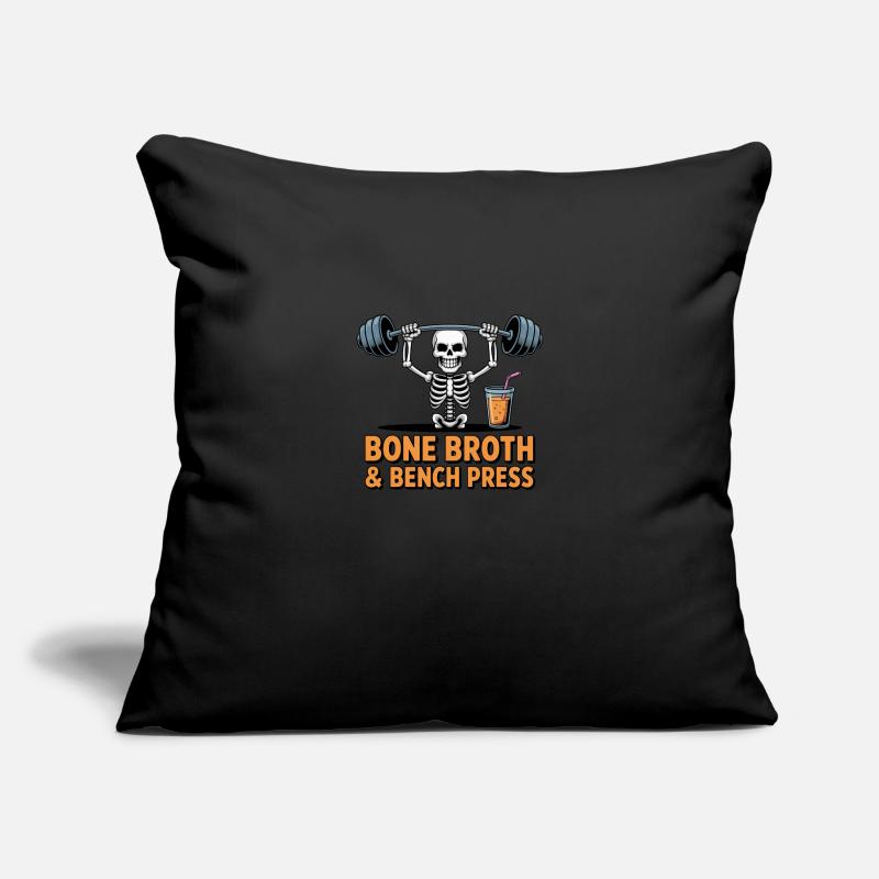 Bouillon d’os et développé couché Housse de coussin décorative 45 x 45 cm
