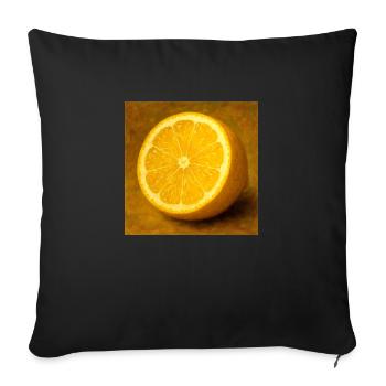 Split lemon - Sofa pillowcase 17,3'' x 17,3'' (45 x 45 cm) - black - Front