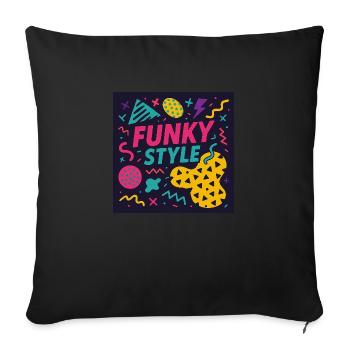 Funky Style – Memphis Madness - Sofakissenbezug 45 x 45 cm - Schwarz - Vorne