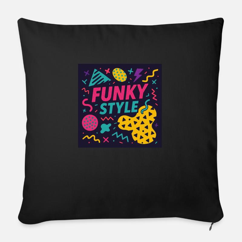 Funky Style – Memphis Madness - Sofakissenbezug 45 x 45 cm - Schwarz