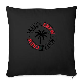 Malle Crew Palm - Housse de coussin décorative 45 x 45 cm - noir - Devant