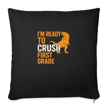 Retour à l’école - Housse de coussin décorative 45 x 45 cm - noir - Devant