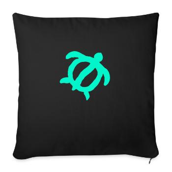 Shamanic Turtle Symbol - Protection and Abundance - Sofa pillowcase 17,3'' x 17,3'' (45 x 45 cm) - black - Front