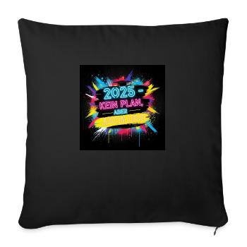 Design élégant de la remise des diplômes 2025 - Parfait - Housse de coussin décorative 45 x 45 cm - noir - Devant