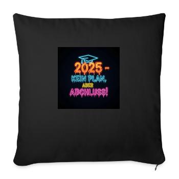 Design élégant de la remise des diplômes 2025 - Parfait - Housse de coussin décorative 45 x 45 cm - noir - Devant