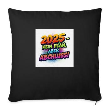 Design élégant de la remise des diplômes 2025 - Parfait - Housse de coussin décorative 45 x 45 cm - noir - Devant