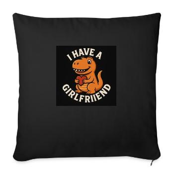 J’ai une copine - Housse de coussin décorative 45 x 45 cm - noir - Devant