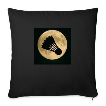 Sport - Badminton - Housse de coussin décorative 45 x 45 cm - noir - Devant