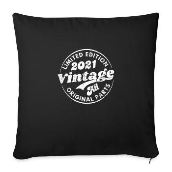 Limited edition 2021 vintage all original parts - Sofa pillowcase 17,3'' x 17,3'' (45 x 45 cm) - black - Front