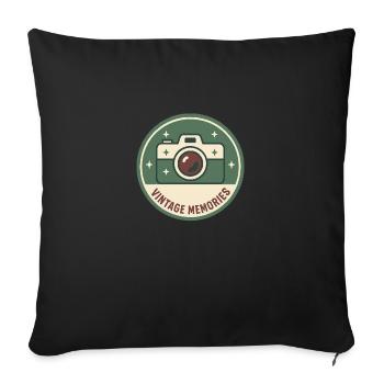 Film camera - Sofa pillowcase 17,3'' x 17,3'' (45 x 45 cm) - black - Front