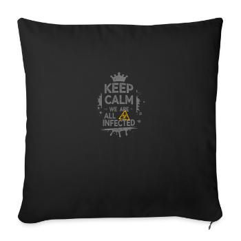 Keep Calm - Sofa pillowcase 17,3'' x 17,3'' (45 x 45 cm) - black - Front
